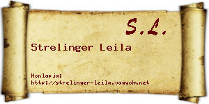 Strelinger Leila névjegykártya