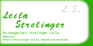 leila strelinger business card